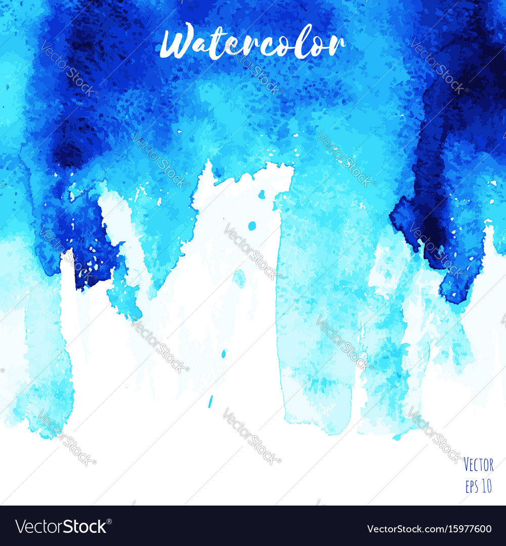 Blue Indigo Watercolor Texture Background Vector Image