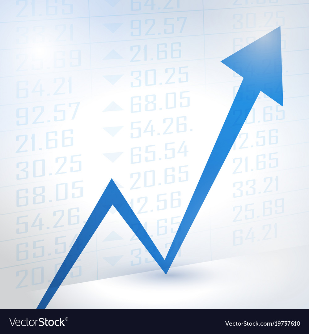 Abstract Financial Chart With Uptrend Line Graph Vector Image