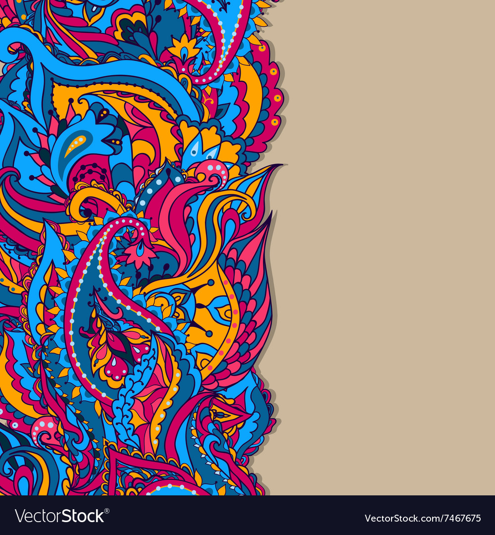 Abstract Background With A Paisley Pattern Vector Image