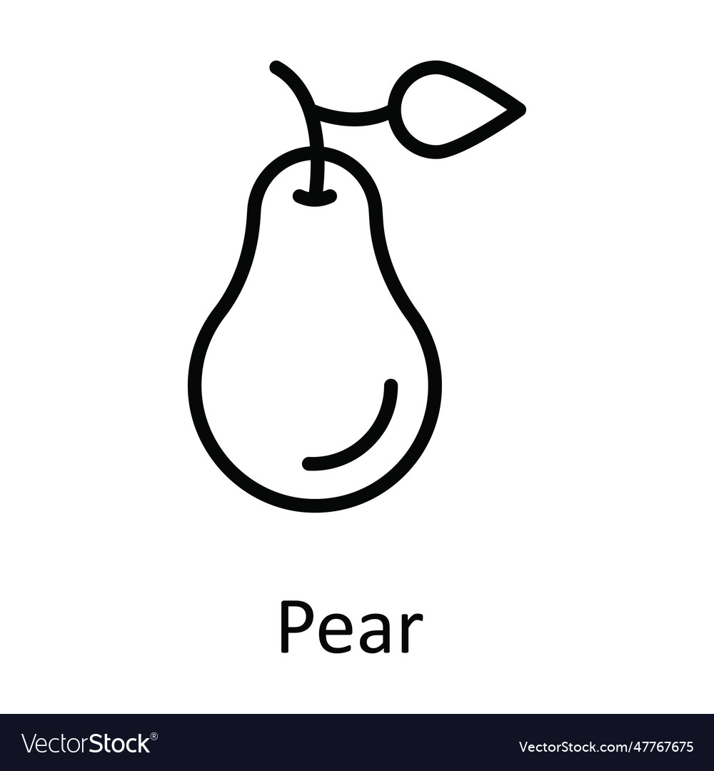 Pear Outline Icon Design Food Royalty Free Vector Image