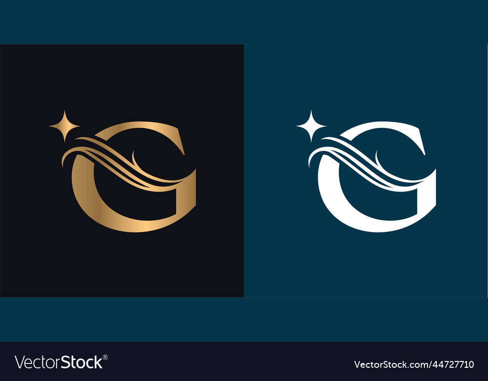 Letter G Monogram Logo Design Royalty Free Vector Image