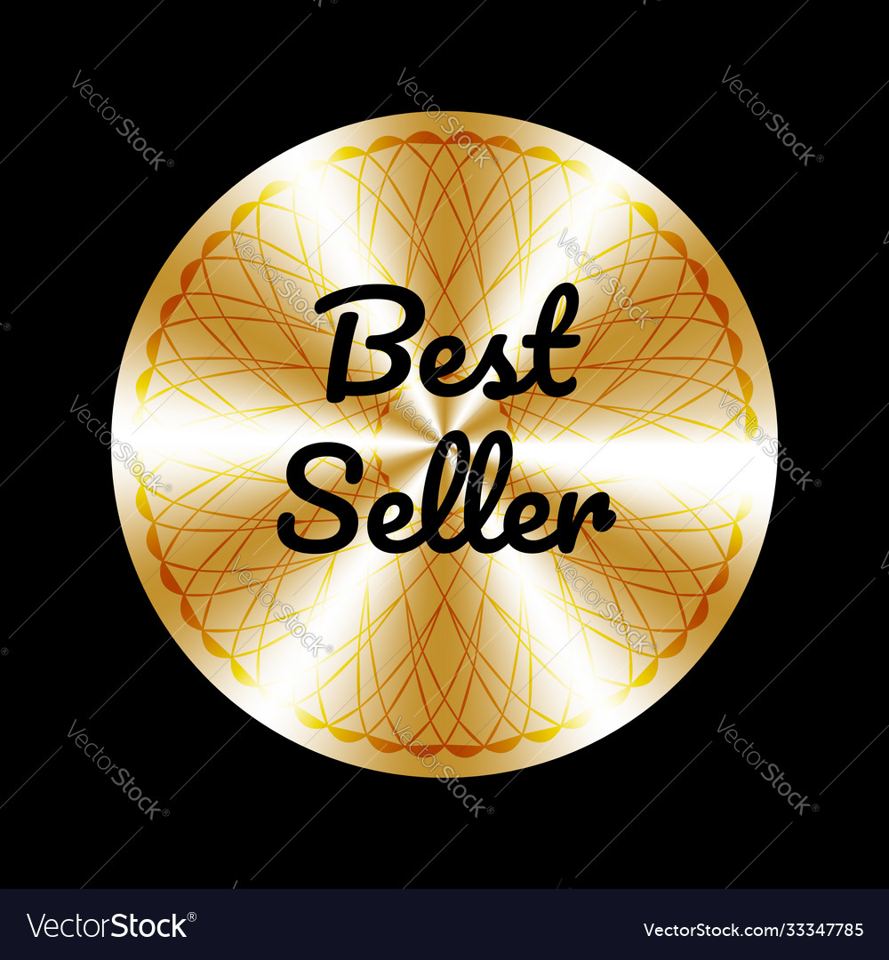 Best Seller Round Medal Prize Sign Icon Logo Vector Image