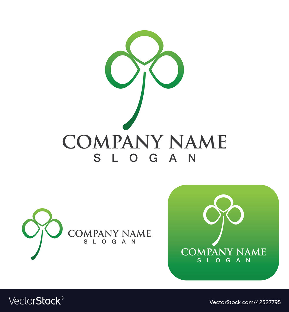 Green Leaf Ecology Logo Nature Element Royalty Free Vector