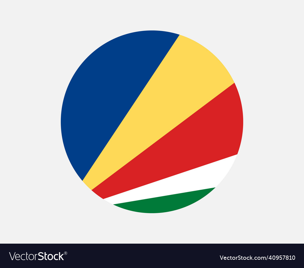 Seychelles Seychellois Round Circle Country Flag Vector Image