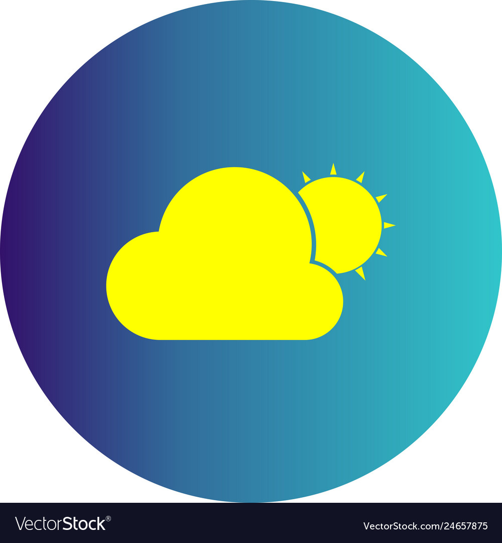 Sun And Cloud Icon Royalty Free Vector Image Vectorstock