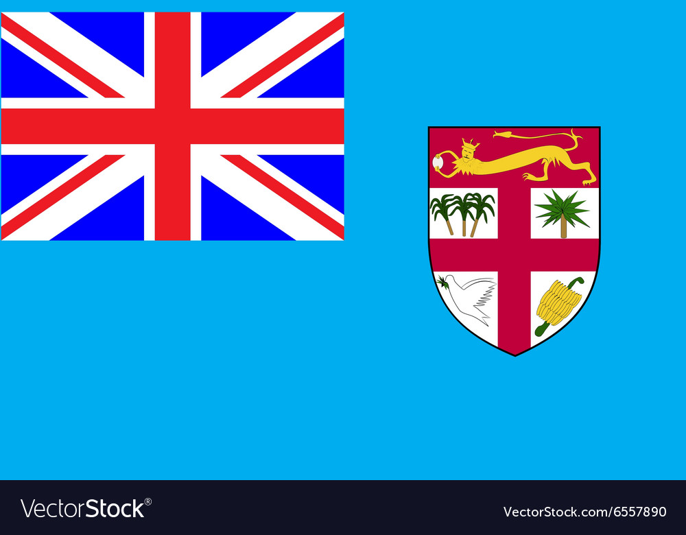 Flag Fiji Royalty Free Vector Image Vectorstock