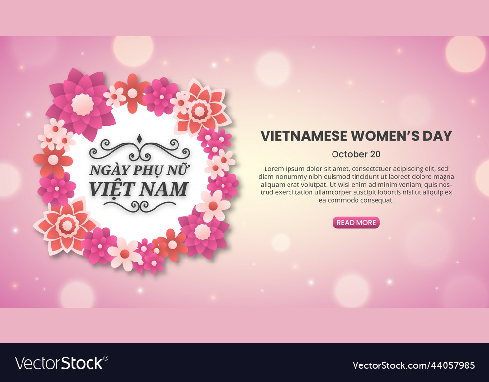 Ng Y Ph N Vi T Nam Or Vietnamese Womens Day Vector Image