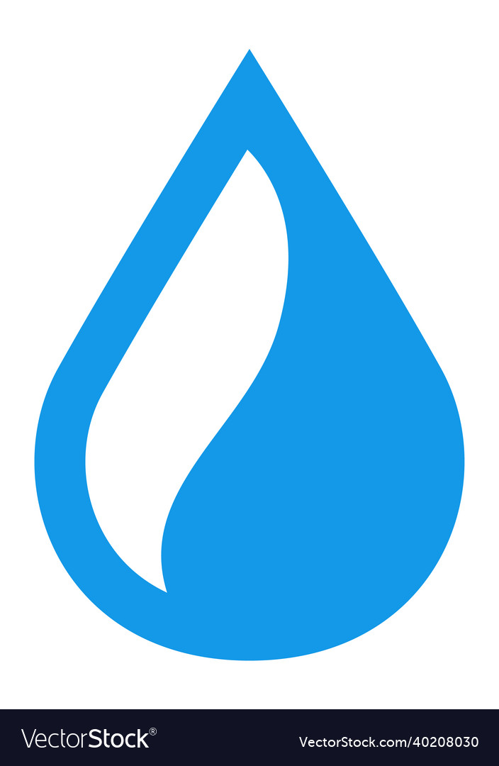 Blue Drop Clean Fresh Water Symbol Sign Royalty Free Vector