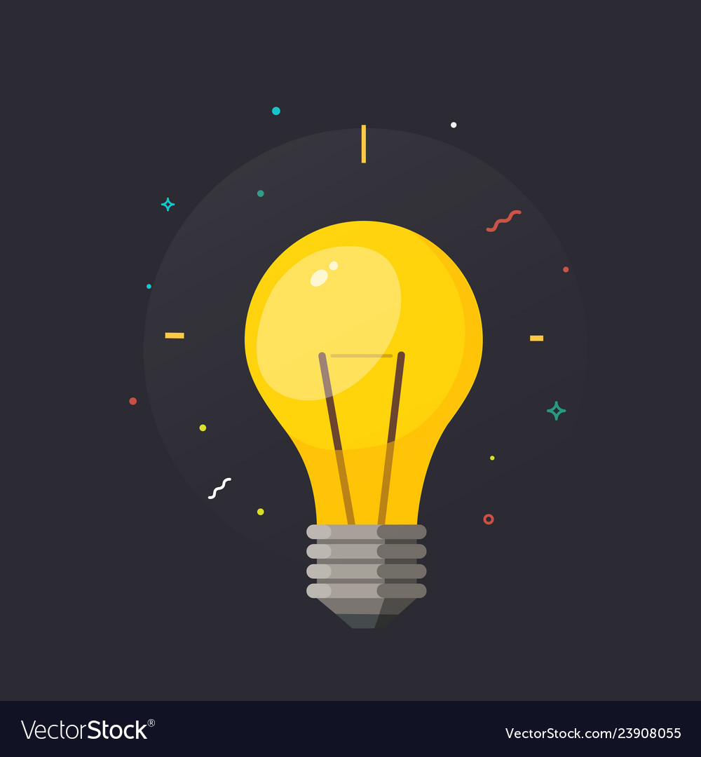 Light Bulb With Rays Shine Royalty Free Vector Image