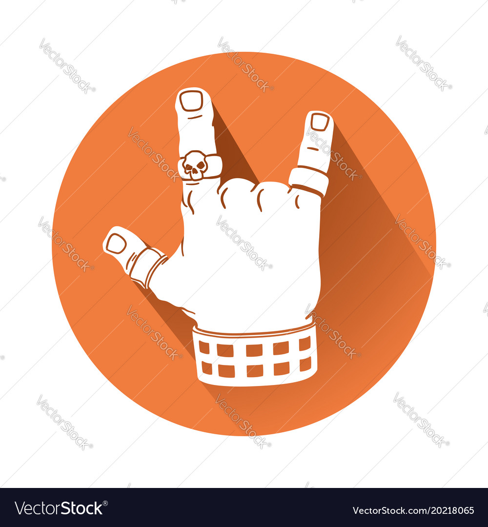 Hand In Rock Gesture Symbol Royalty Free Vector Image