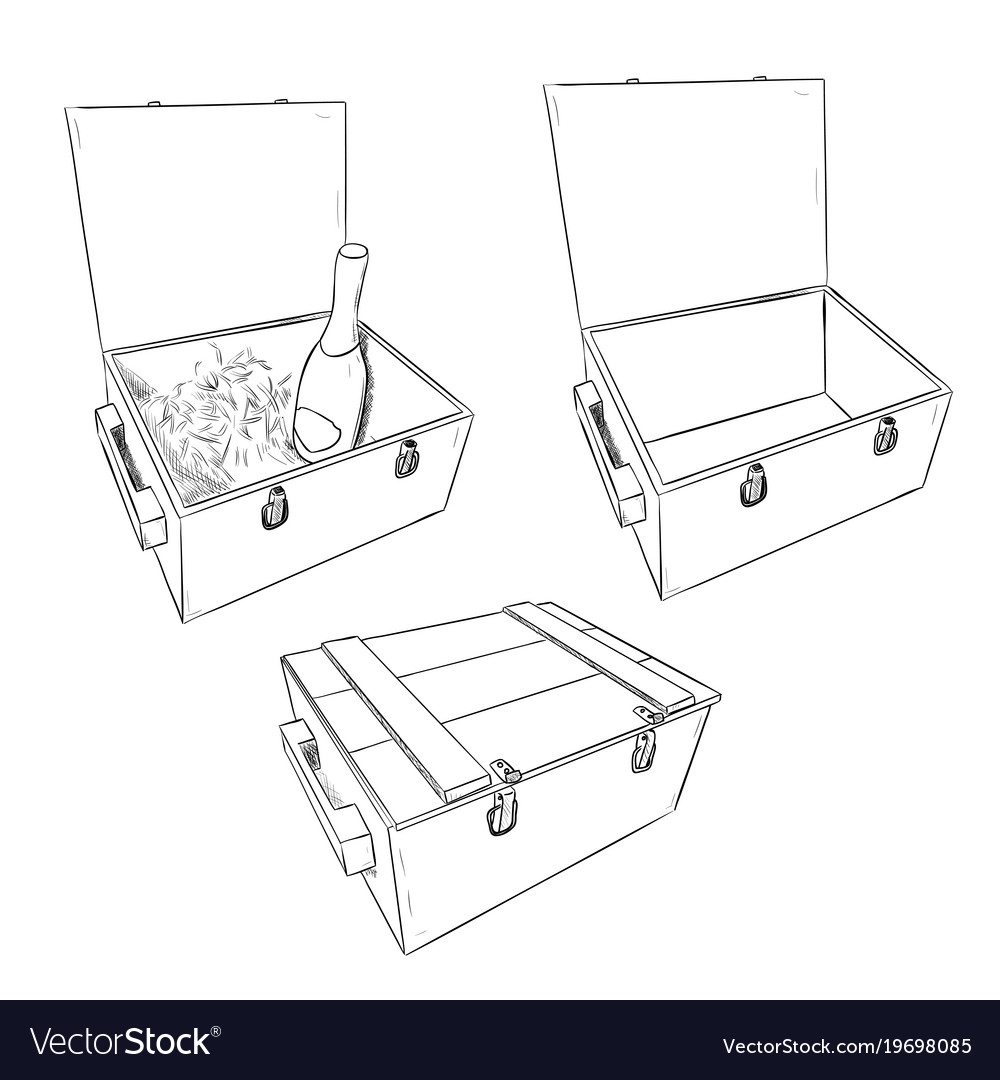Набросок коробки лоток