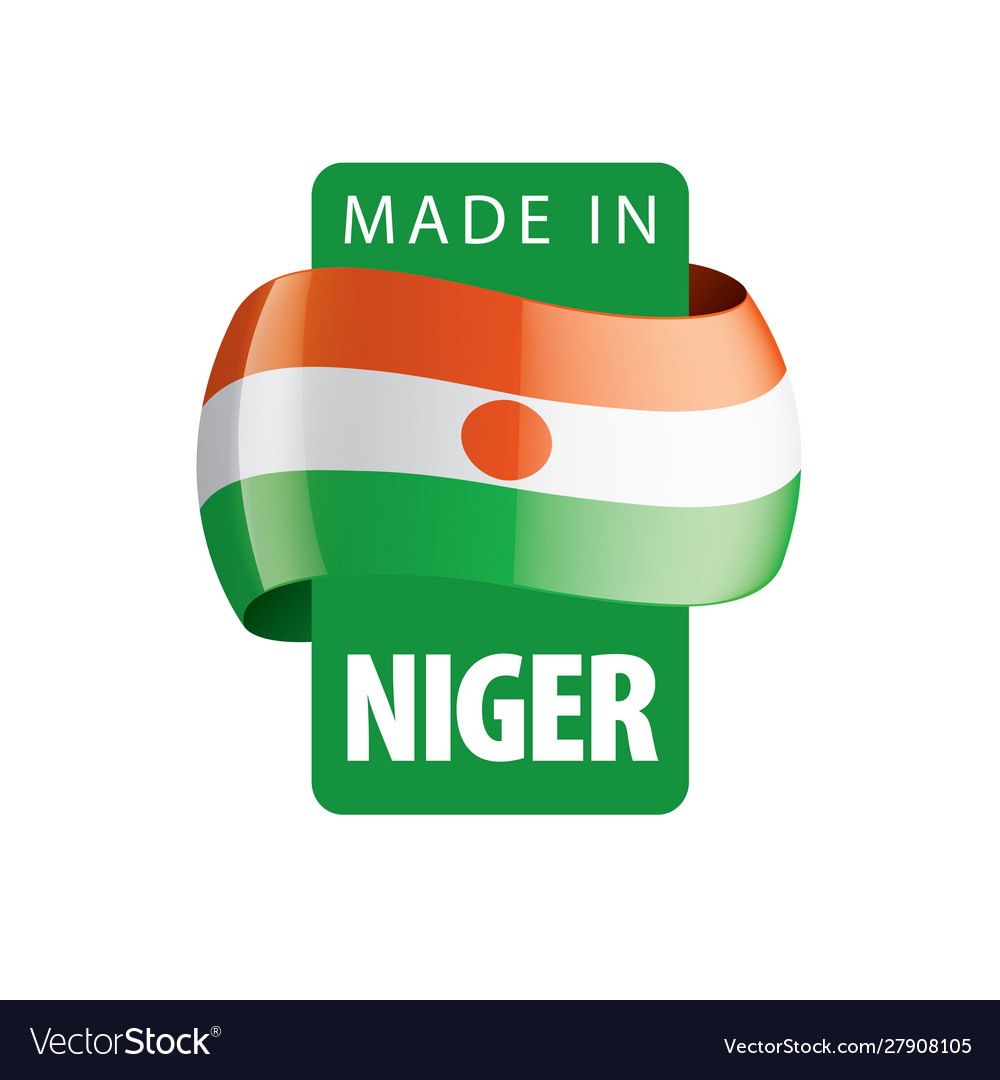 Niger Flag On A White Royalty Free Vector Image