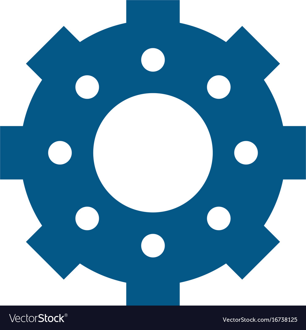 Single Gear Icon Image Royalty Free Vector Image