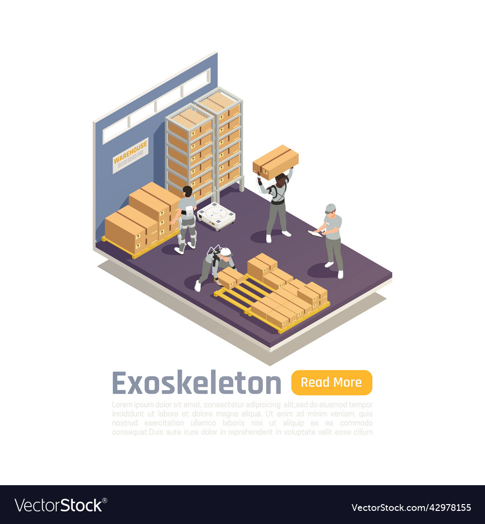 Warehouse Isometric Composition Royalty Free Vector Image