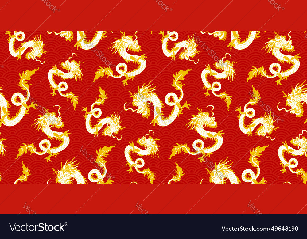 Happy Chinese New Year Of The Dragon Vector Image