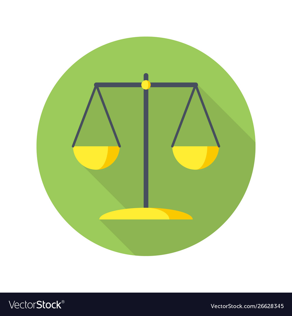 Scales Justice Icon Royalty Free Vector Image VectorStock