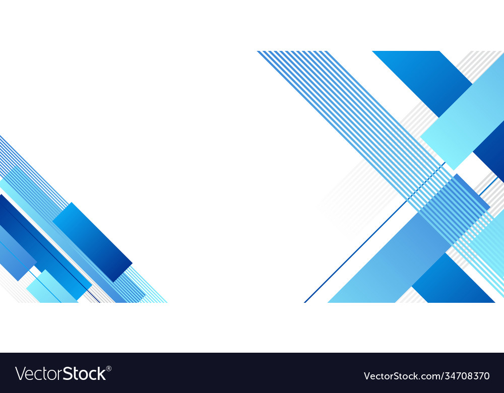 Abstract Minimal Blue Background With Geometric Vector Image