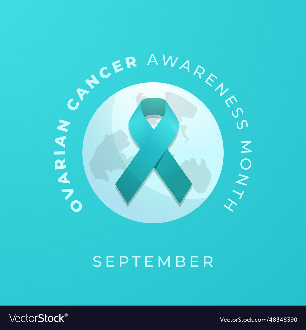 Graphic Of Ovarian Cancer Awareness Month Good Vector Image