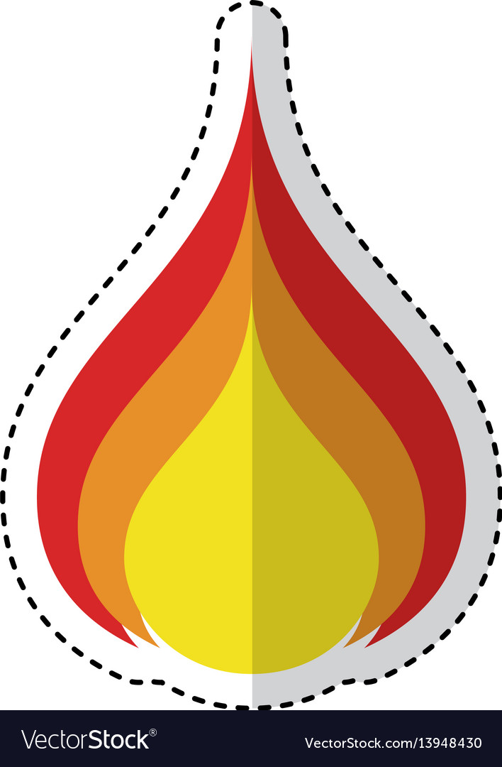 Fire Flame Isolated Icon Royalty Free Vector Image