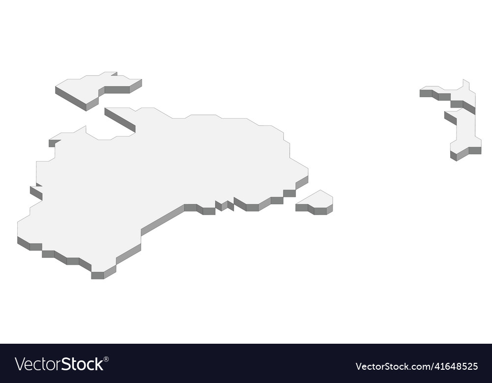 Isometric Political Map Of Australia Royalty Free Vector