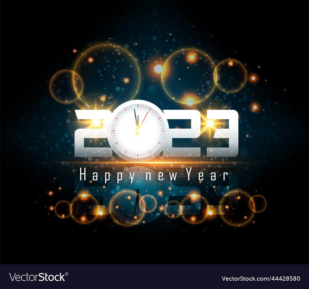 Happy New Year 2023 Greeting Card Holiday Vector Image