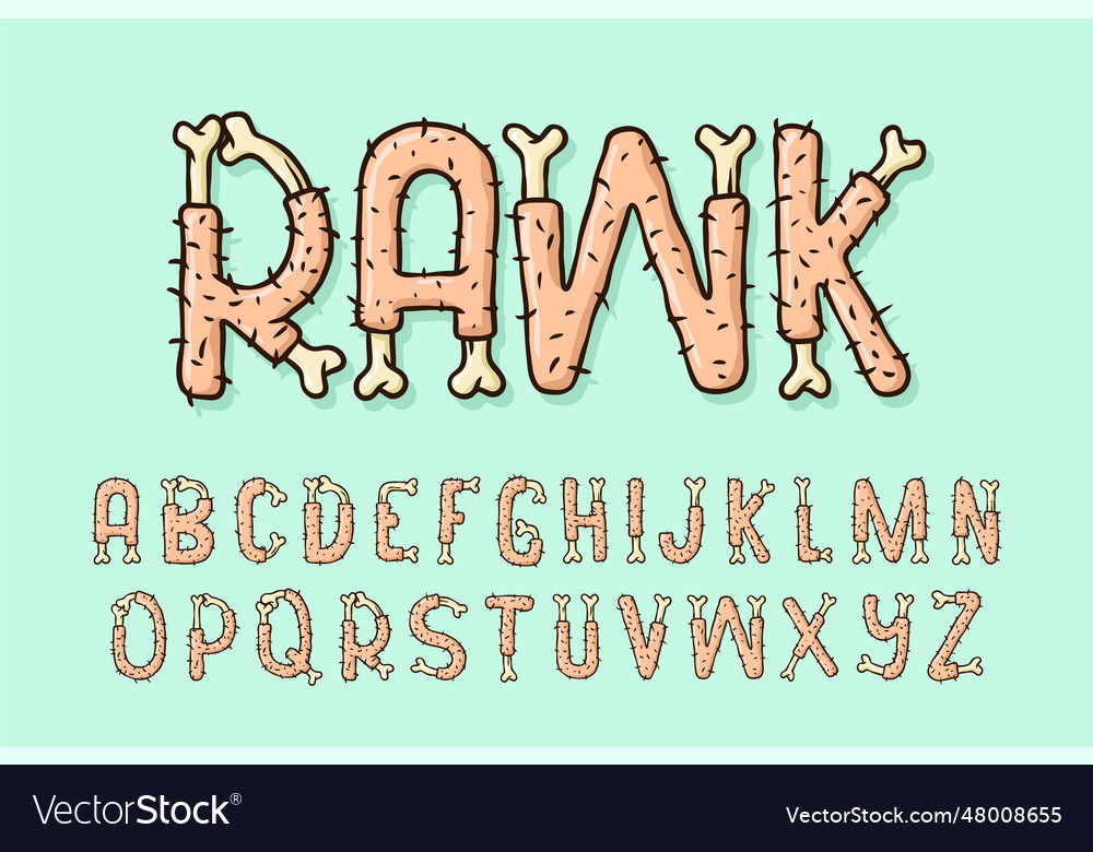 Alphabet Horror Zombie Cartoon Royalty Free Vector Image