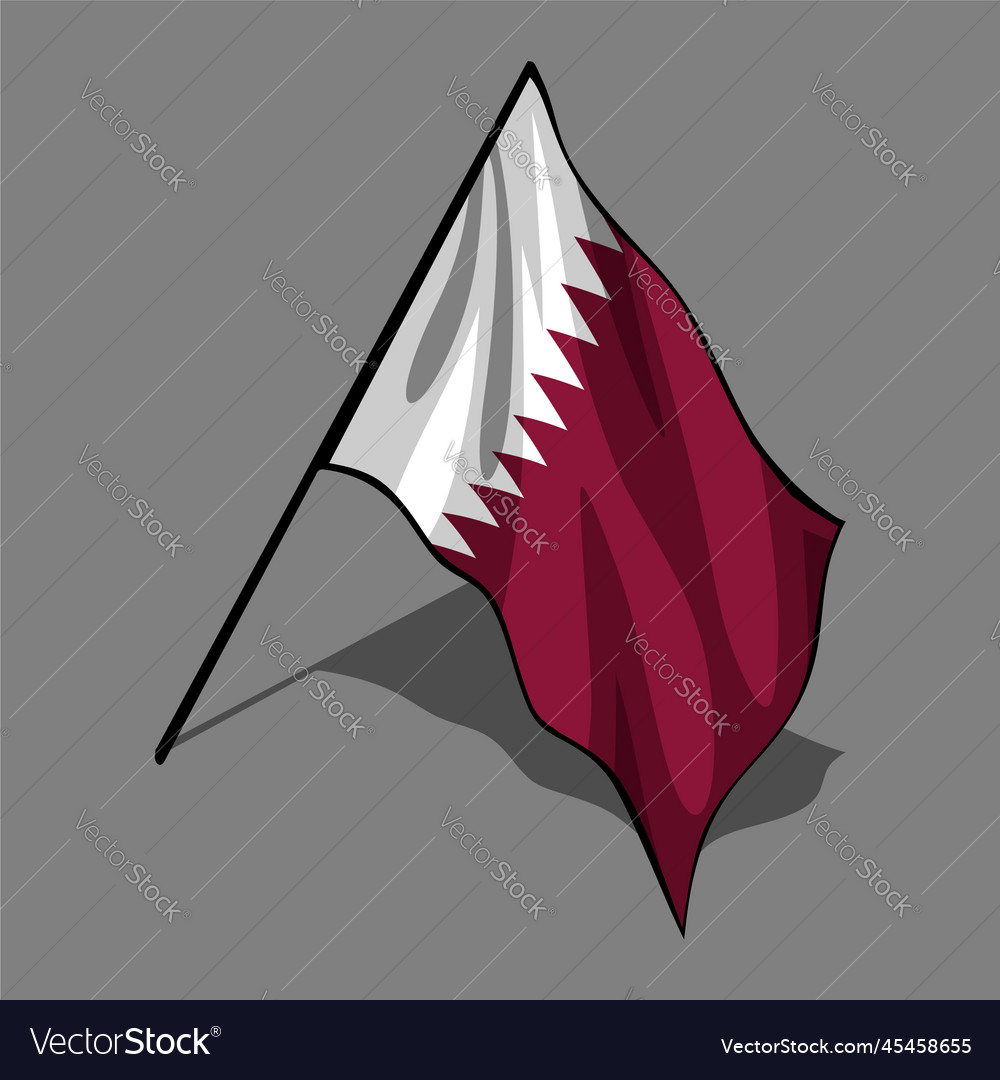 Qatar Country Flag Template Royalty Free Vector Image