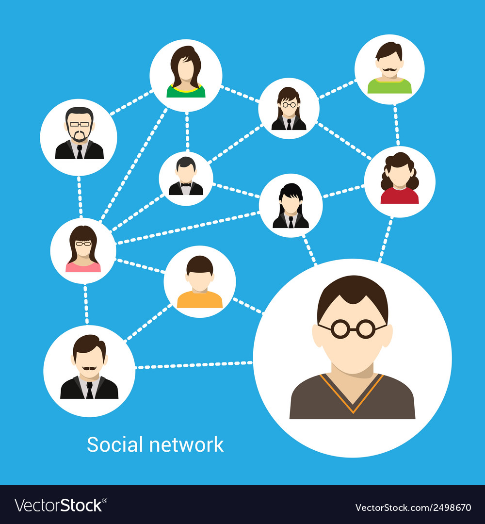 Social Network Concept Royalty Free Vector Image