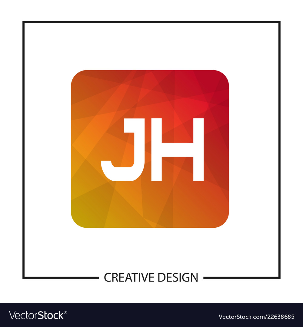 Initial Letter Jh Logo Template Design Royalty Free Vector