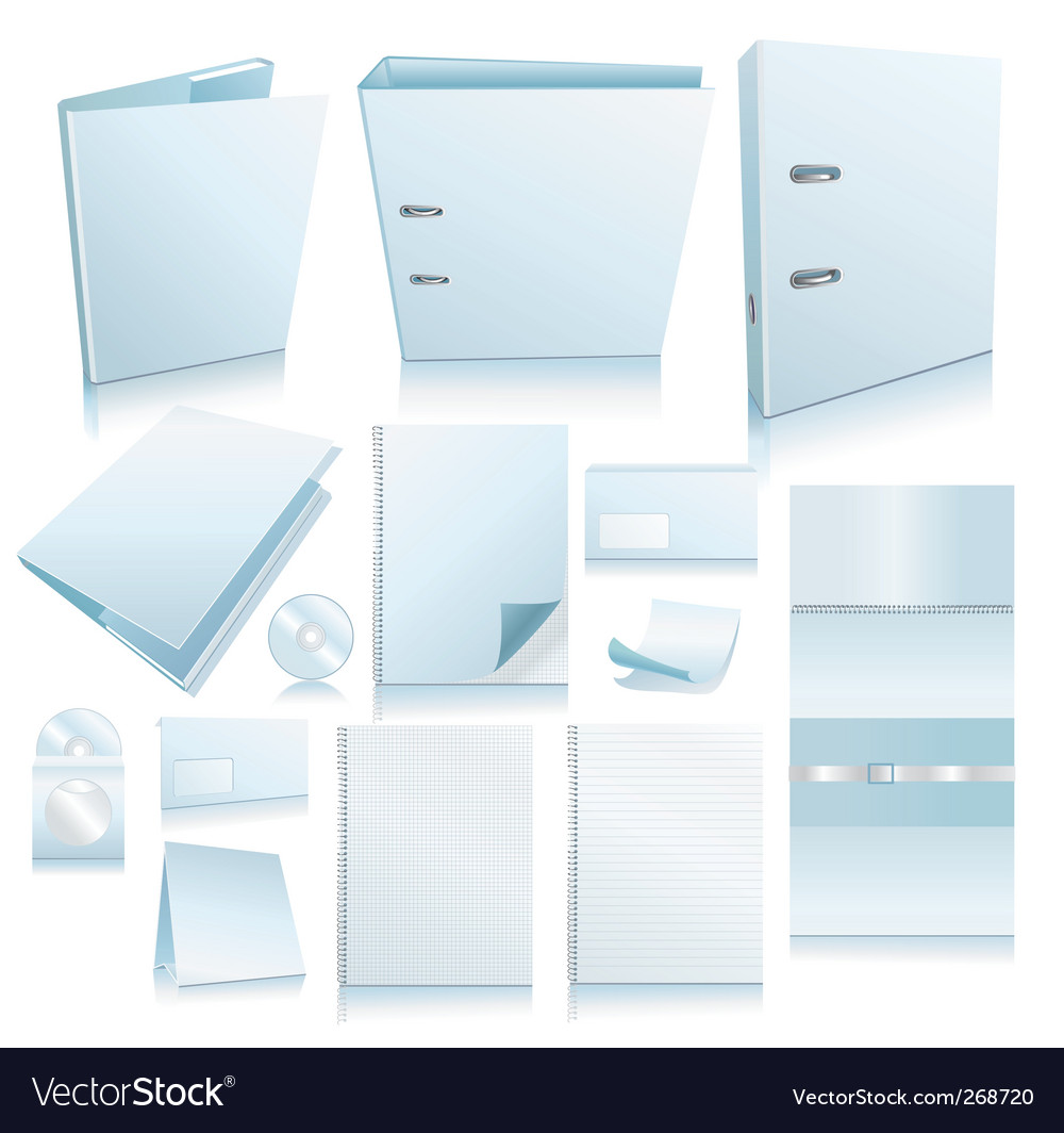 Set Of Office Elements Realis Royalty Free Vector Image