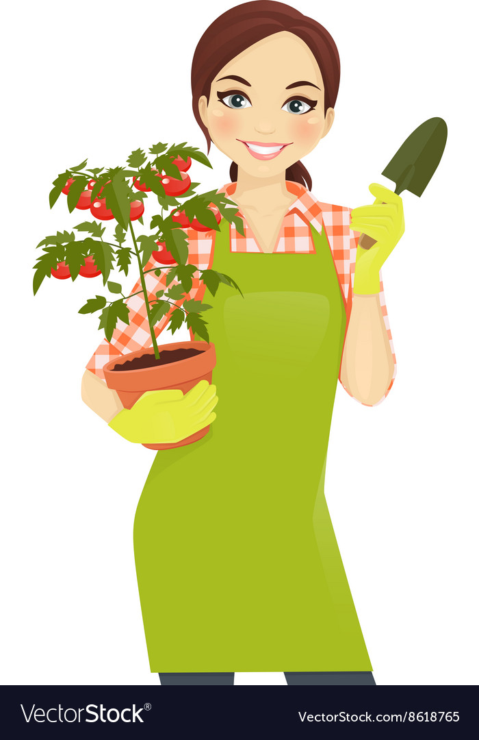 Gardening Woman Royalty Free Vector Image VectorStock