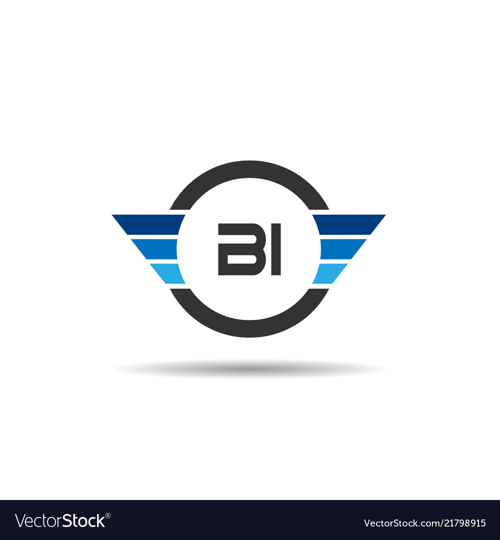 Initial Letter Bi Logo Template Design Royalty Free Vector