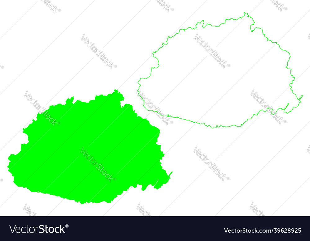 Viti Levu Island Melanesia Republic Of Fiji Map Vector Image