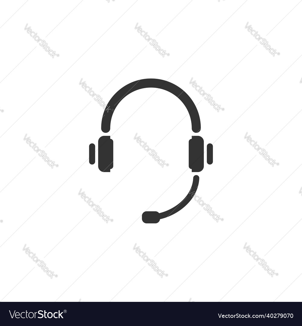 Headset Related Glyph Icon Royalty Free Vector Image