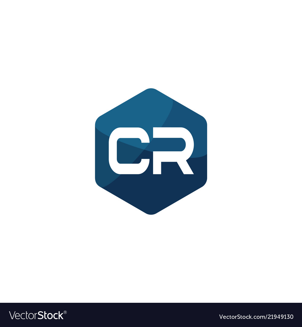 Initial Letter Cr Logo Template Design Royalty Free Vector