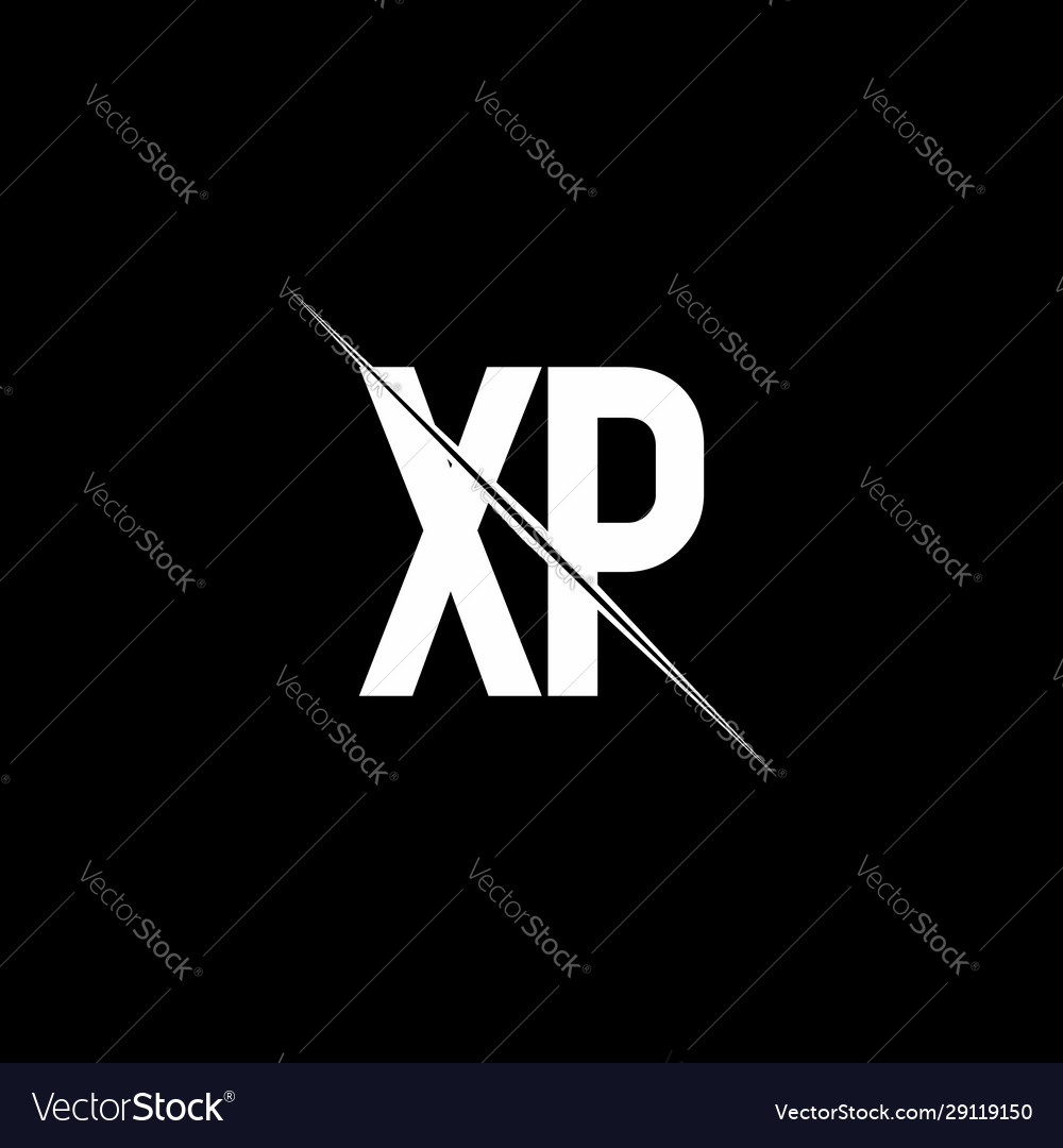 Xp Logo Monogram With Slash Style Design Template Vector Image