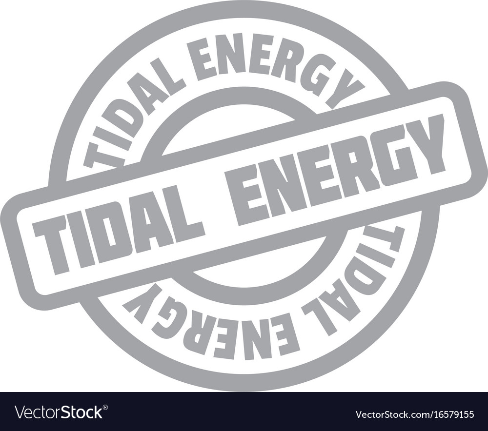 Tidal Energy Rubber Stamp Royalty Free Vector Image