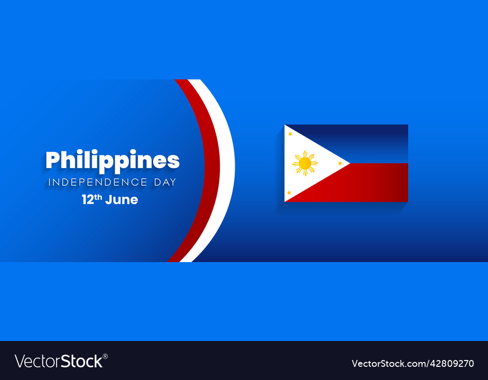 Philippines Independence Day Banner Design Vector Image