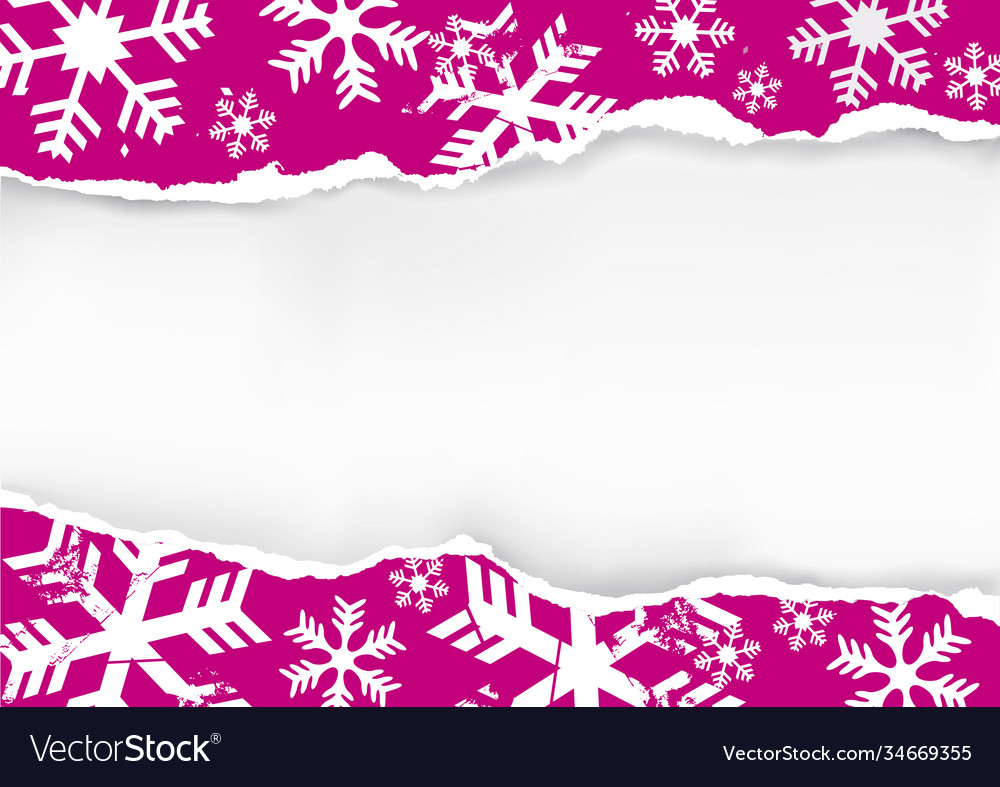 Pink Ripped Christmas Paper Royalty Free Vector Image