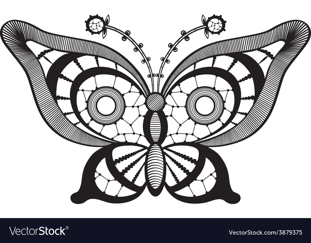 Lacy Abstract Butterfly Royalty Free Vector Image