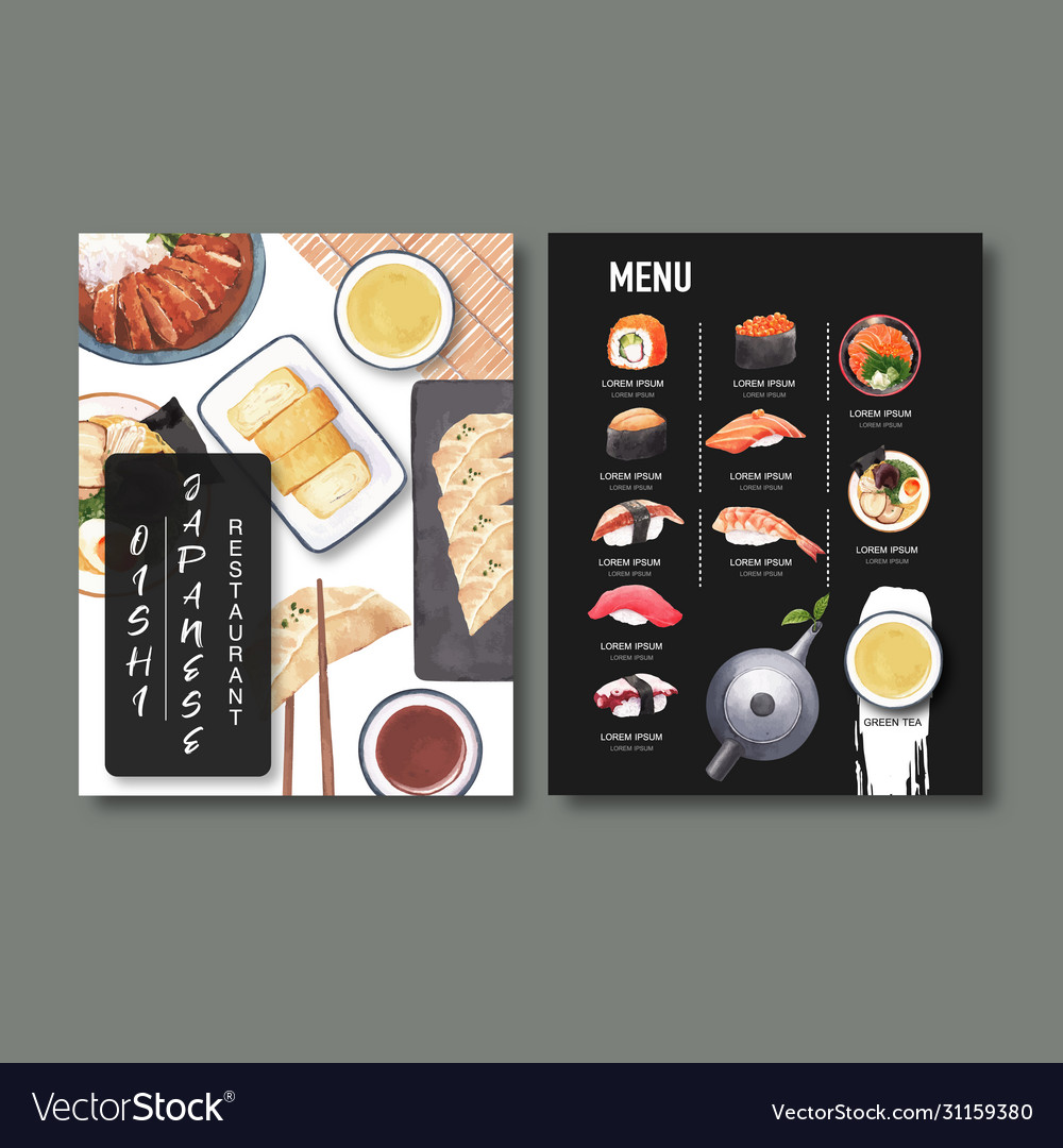 Sushi Menus Designed Well