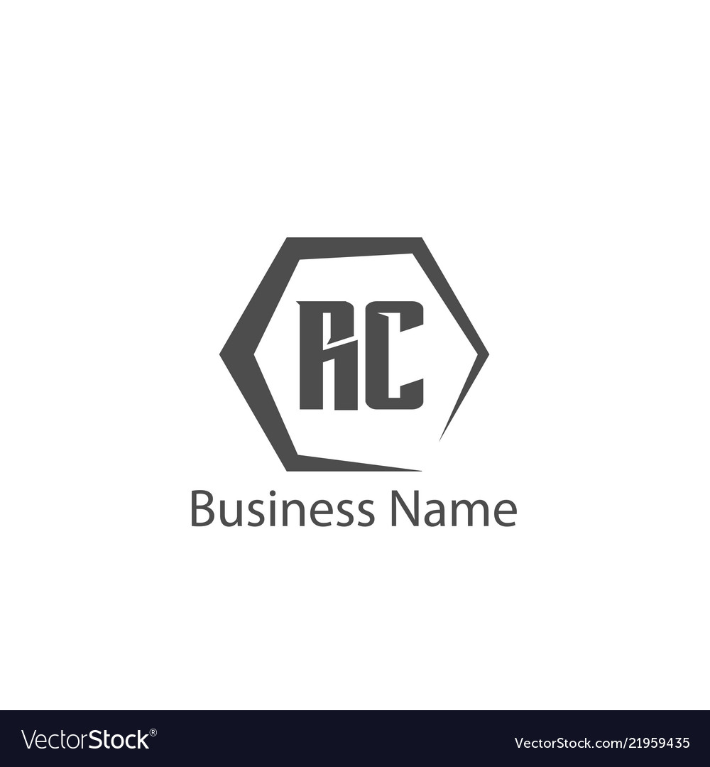 Initial Letter Rc Logo Template Design Royalty Free Vector