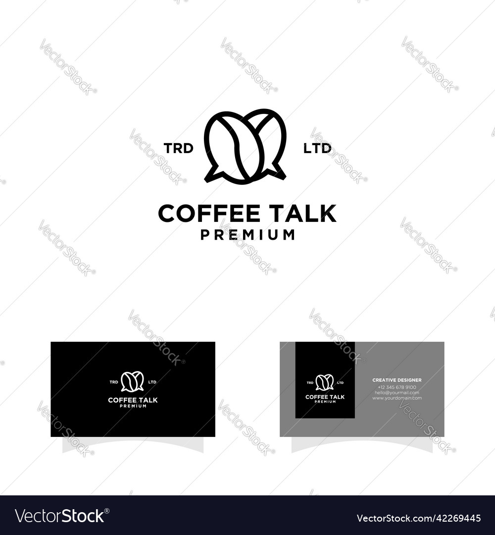 Coffee Talk Logo Design Template Royalty Free Vector Image