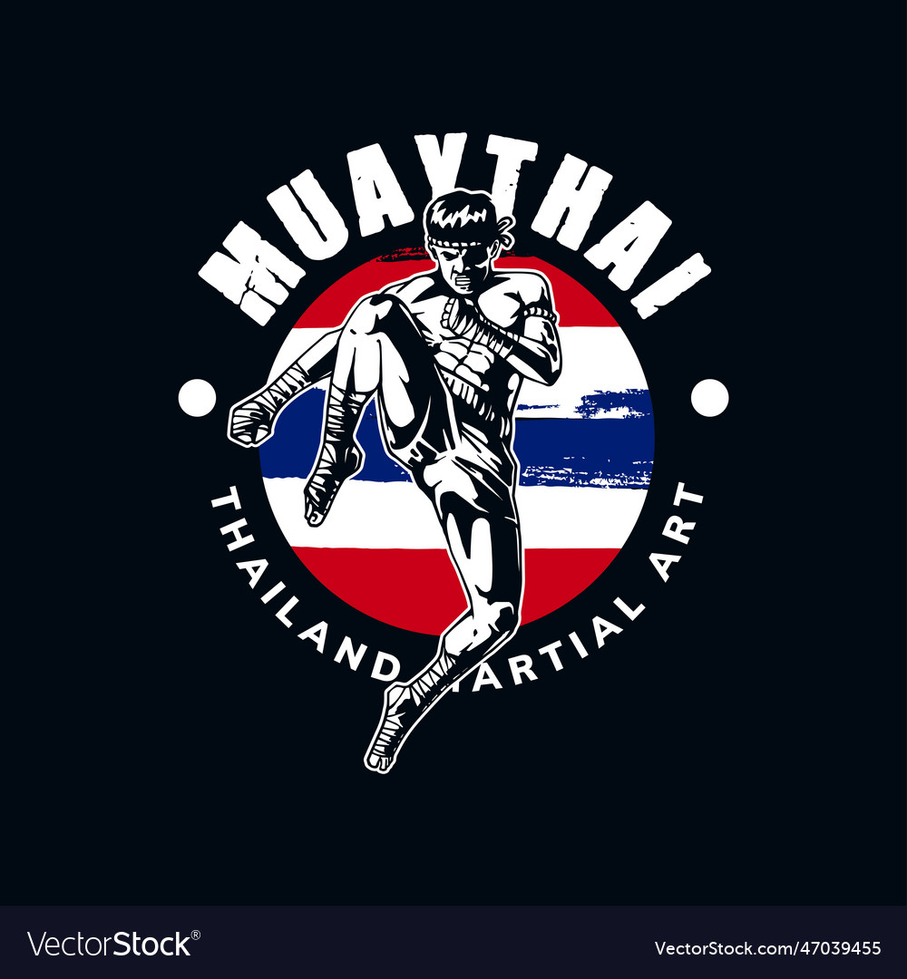 Muay Thai Thailand Martial Art Artwork Royalty Free Vector