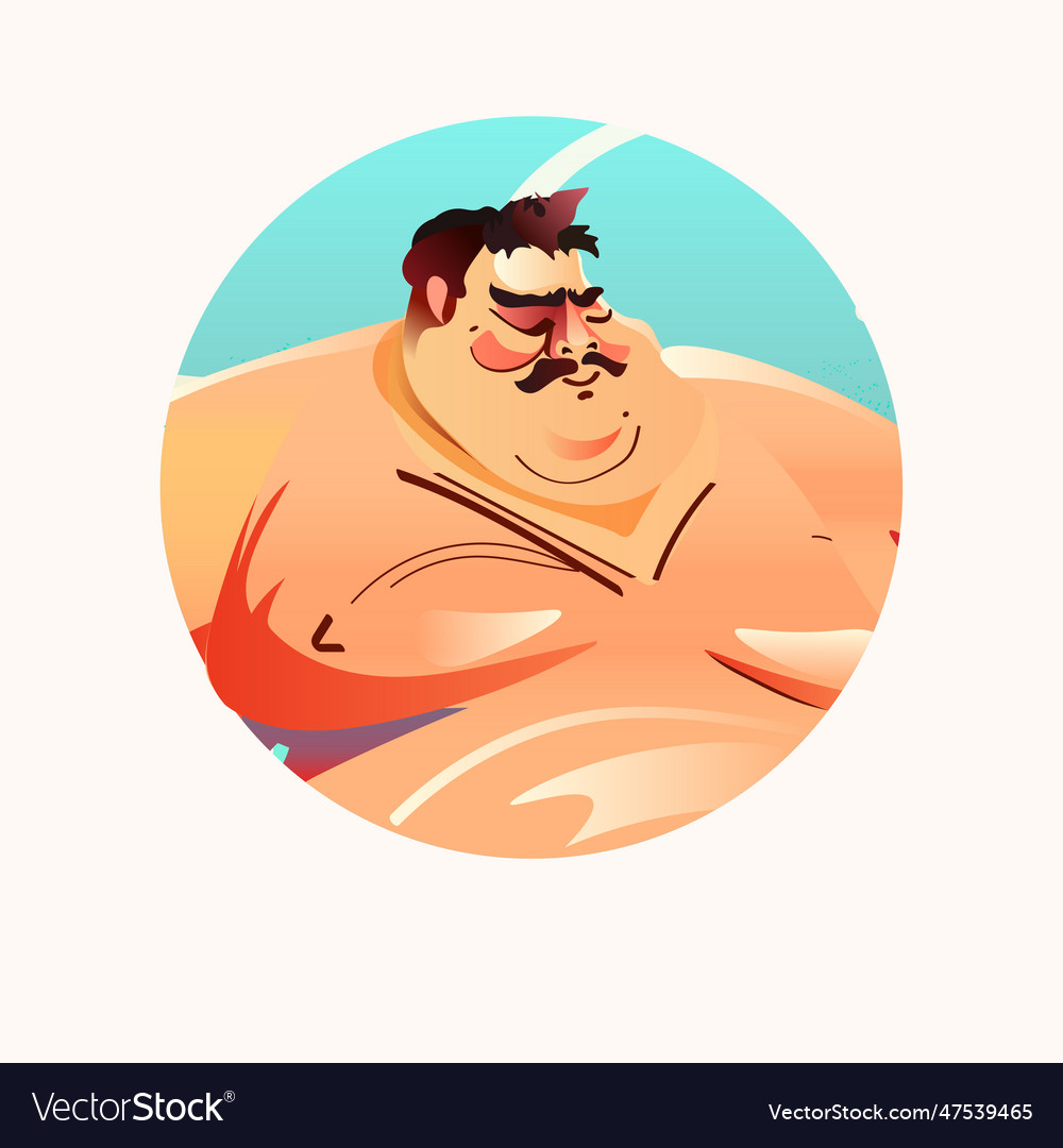 Character Handsome Guy Beautiful Man Bod Positi Vector Image