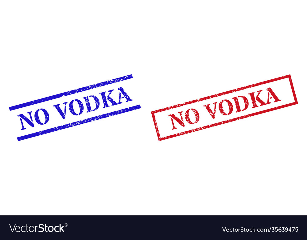 No Vodka Textured Rubber Stamp Seals Royalty Free Vector