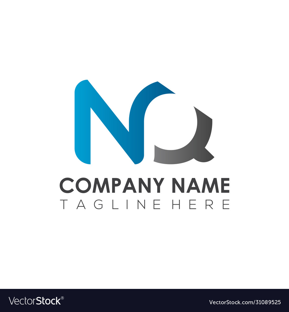 Initial Letter Nq Logo Design Template Creative Vector Image