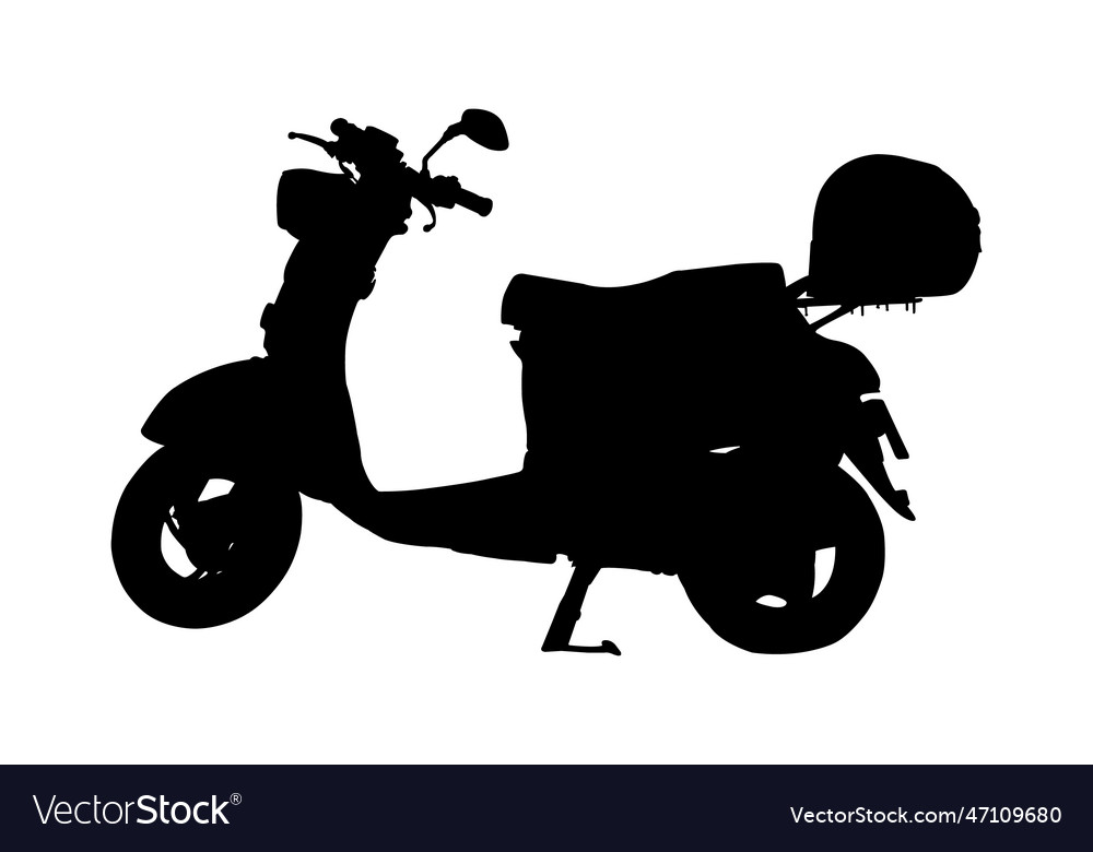 Scooter Silhouette Royalty Free Vector Image Vectorstock