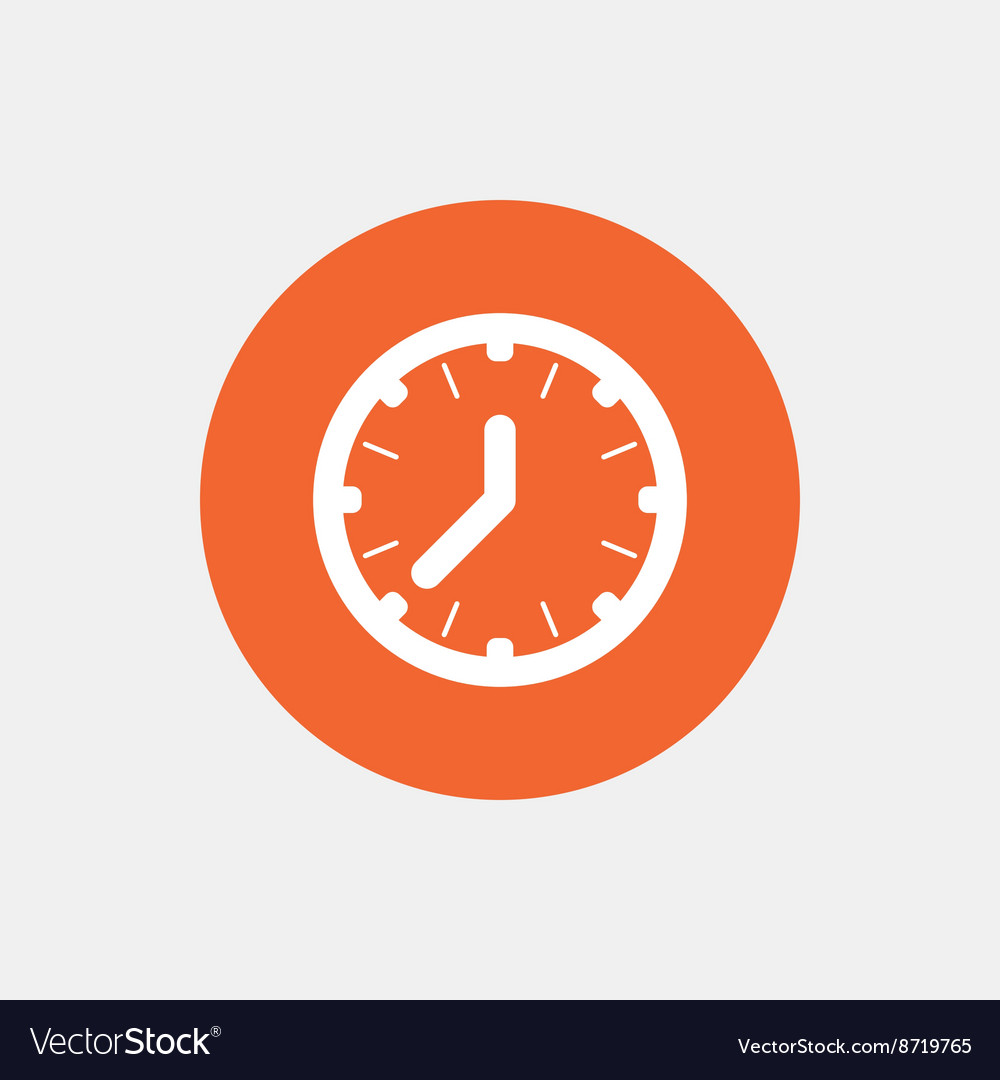 Clock Time Sign Icon Mechanical Watch Symbol Vector Image