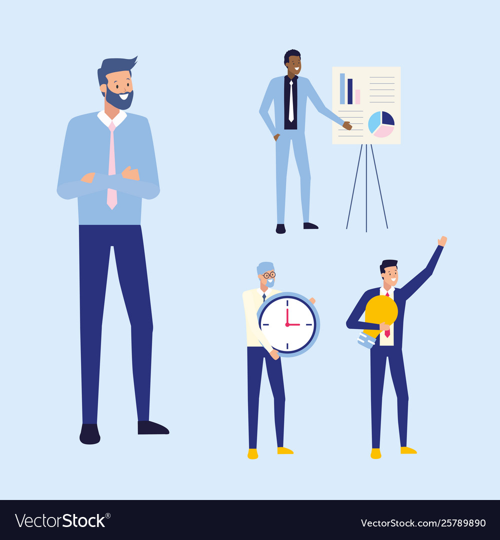 People Business Work Royalty Free Vector Image